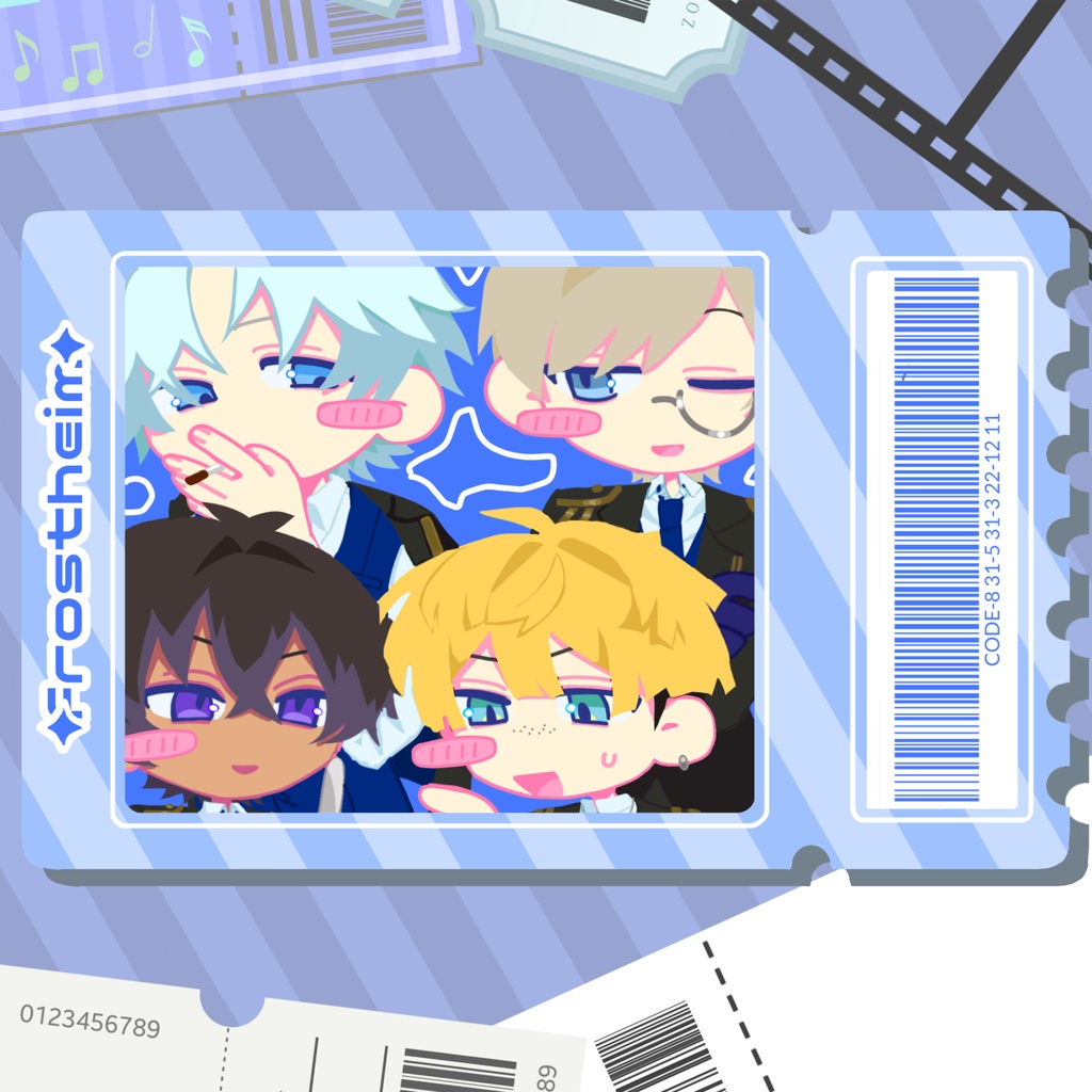 【全寮チケット風アクリルキーホルダー】フロストハイム