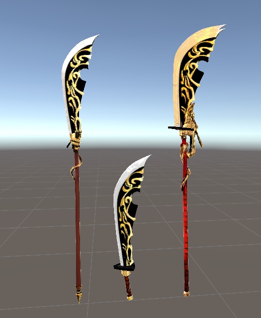 邵（シャオ）の武器（3種類）Shao's weapon (three kinds)