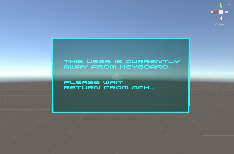 VRChat想定 ホログラム風AFKプレート