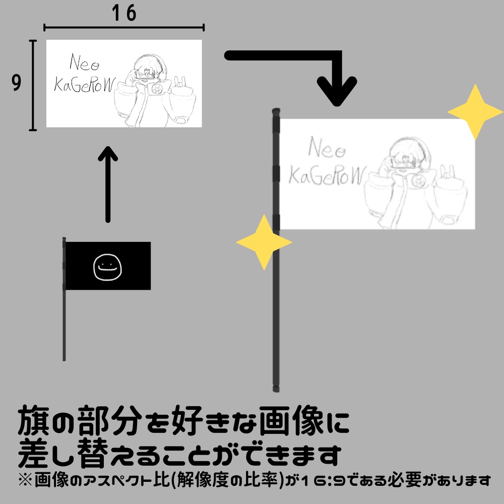 カスタム旗 【For VRChat】