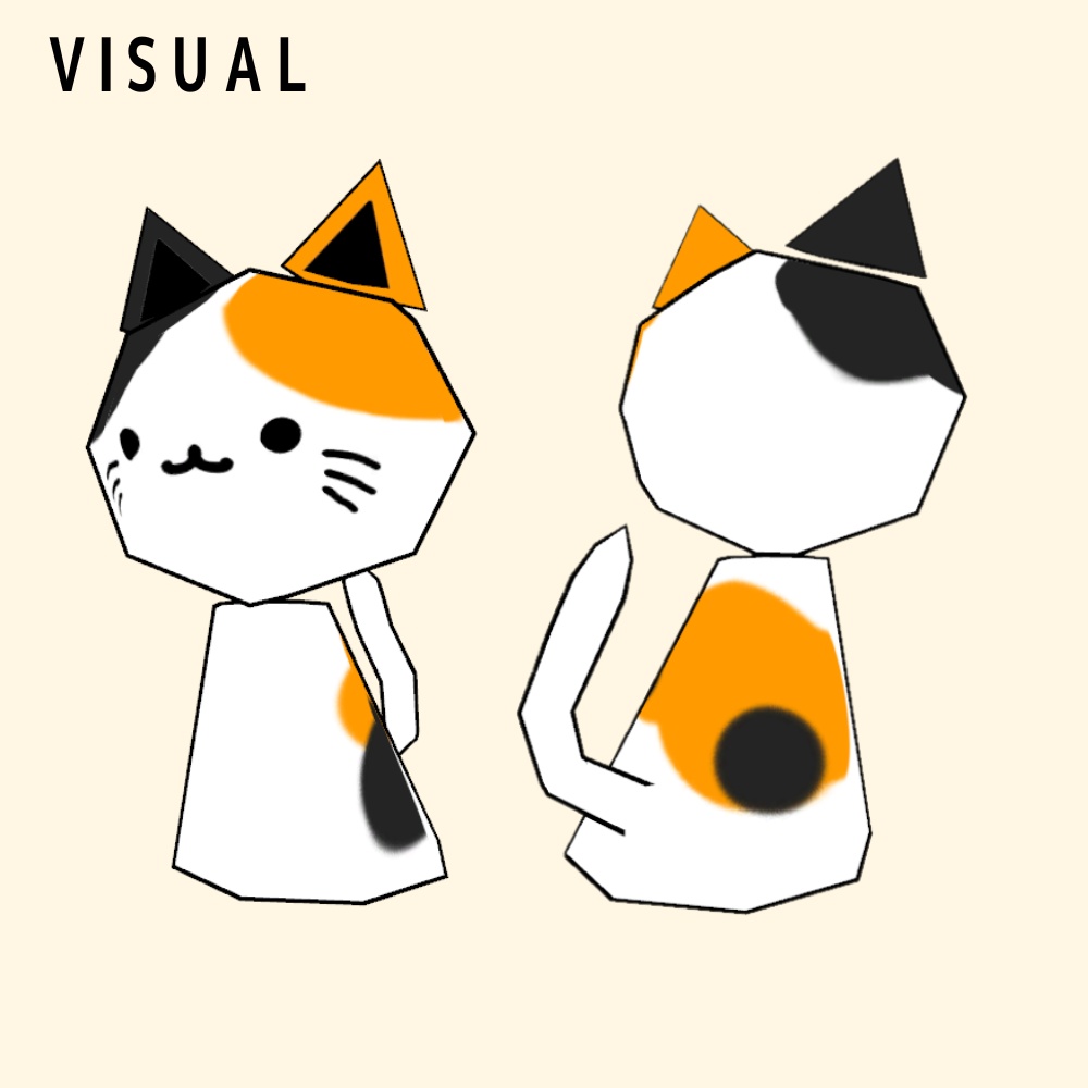 【無料】ローポリにゃんこ -マル- 【ForVRChat】