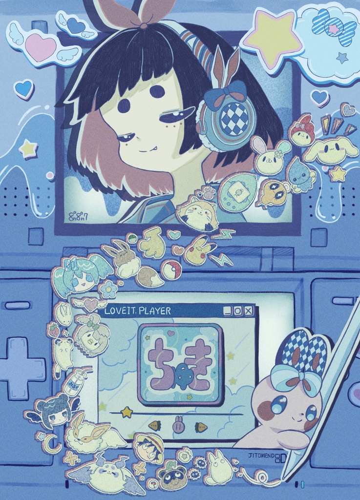 「楽」キャンバスアート/“Playful Memories” Canvas Art