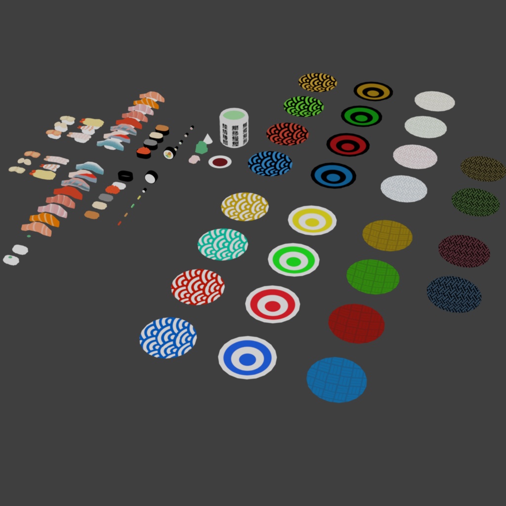 【3D小物】お寿司セット