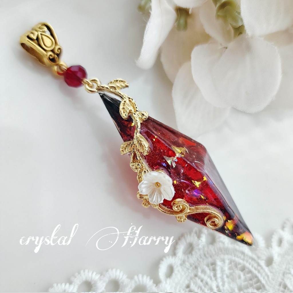 【華宝石のペンデュラム】~紅の華~