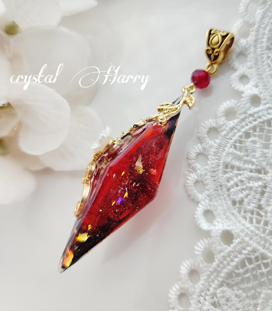 【華宝石のペンデュラム】~紅の華~