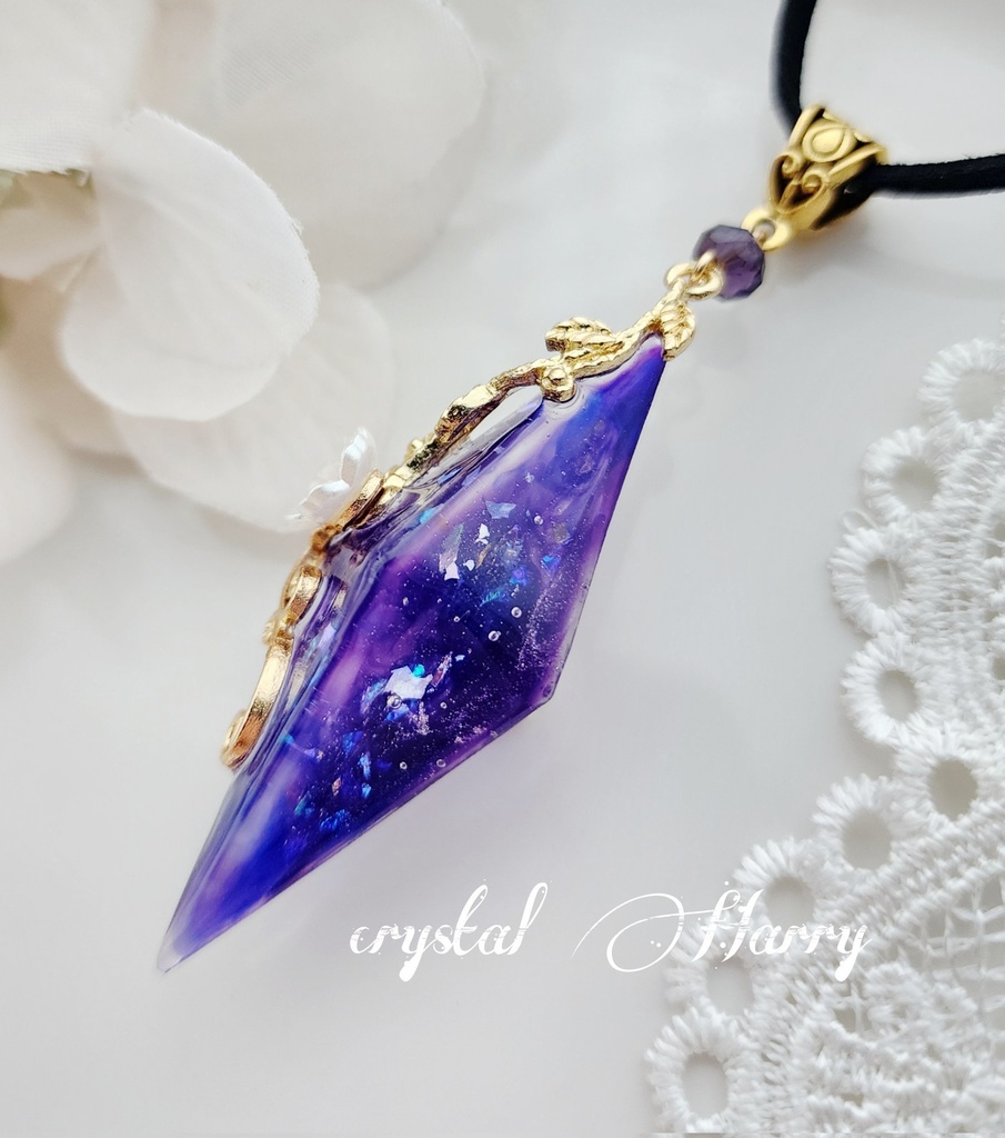 【華宝石のペンデュラム】~紫の華~