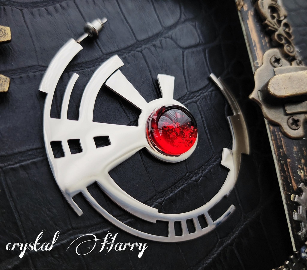 【崩壊の歯車】~赤~片耳ピアス