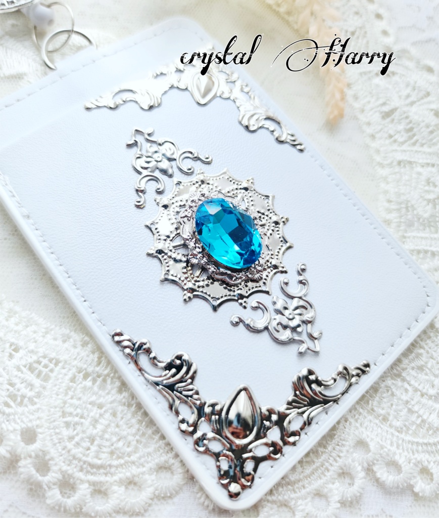 【宝石月の装飾】~水~リールホルダーパスケース