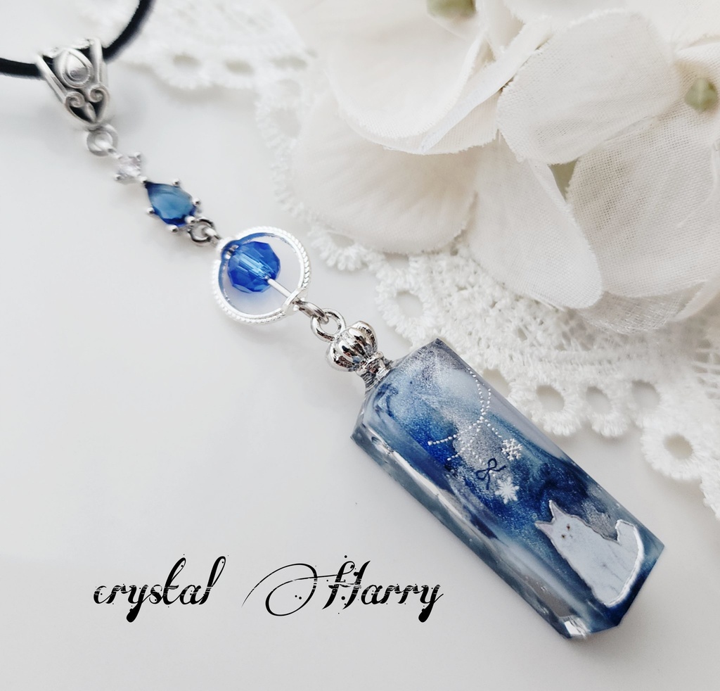 【星護猫の琥珀糖】~銀白猫~