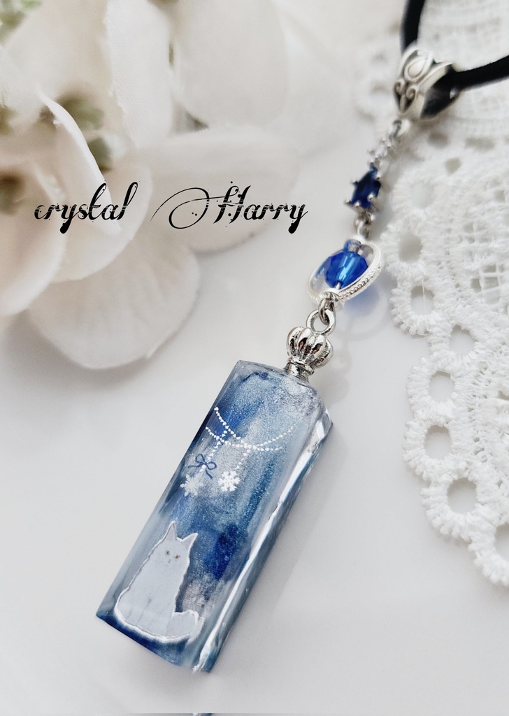 【星護猫の琥珀糖】~銀白猫~