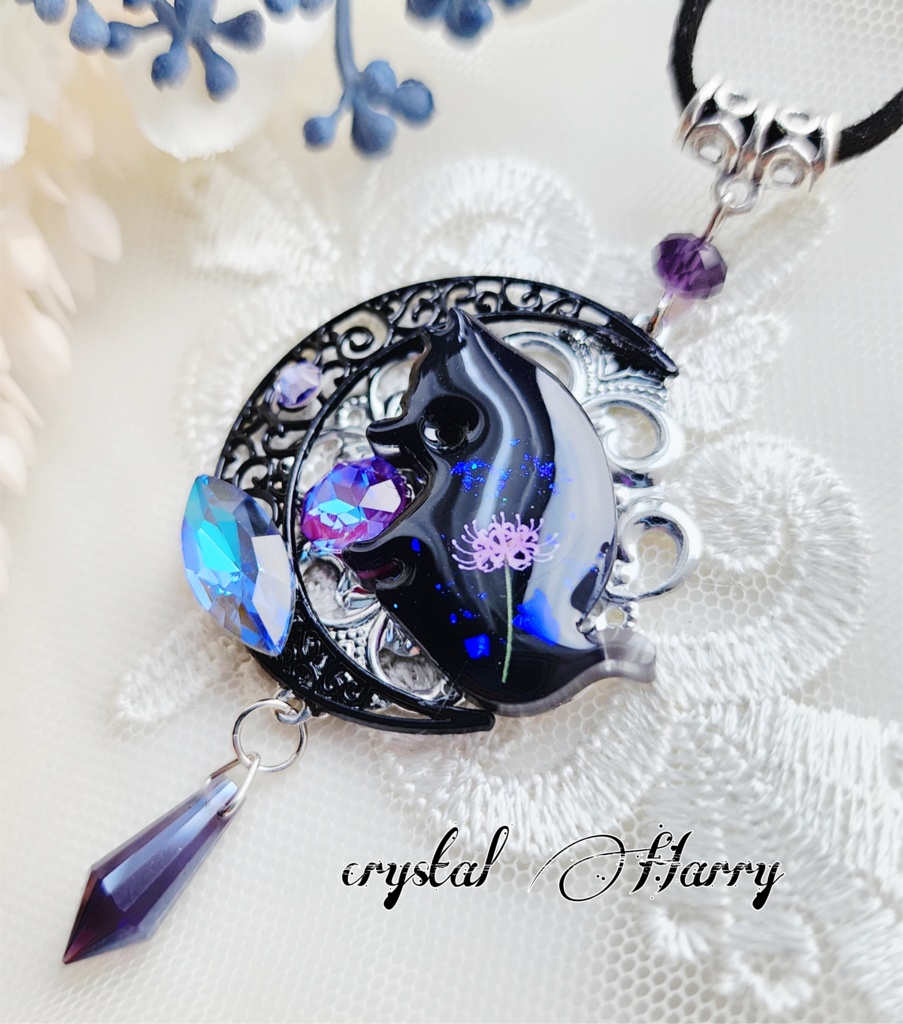 【彼岸の月猫】~紫の使い~