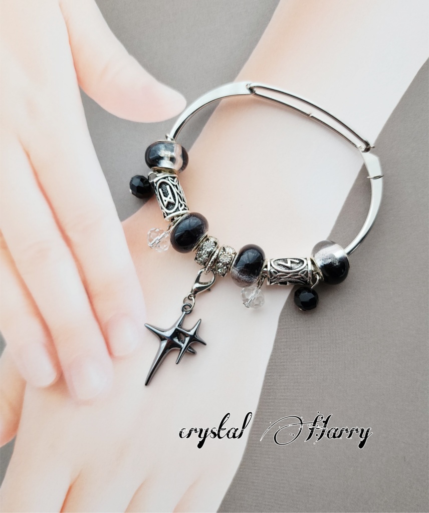 【月星光の腕輪】~黒闇の腕輪~ブレスレット