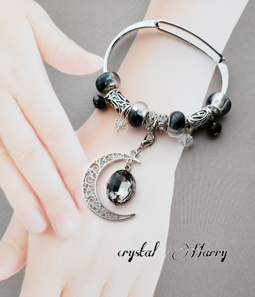 【月星光の腕輪】~黒闇の腕輪~ブレスレット