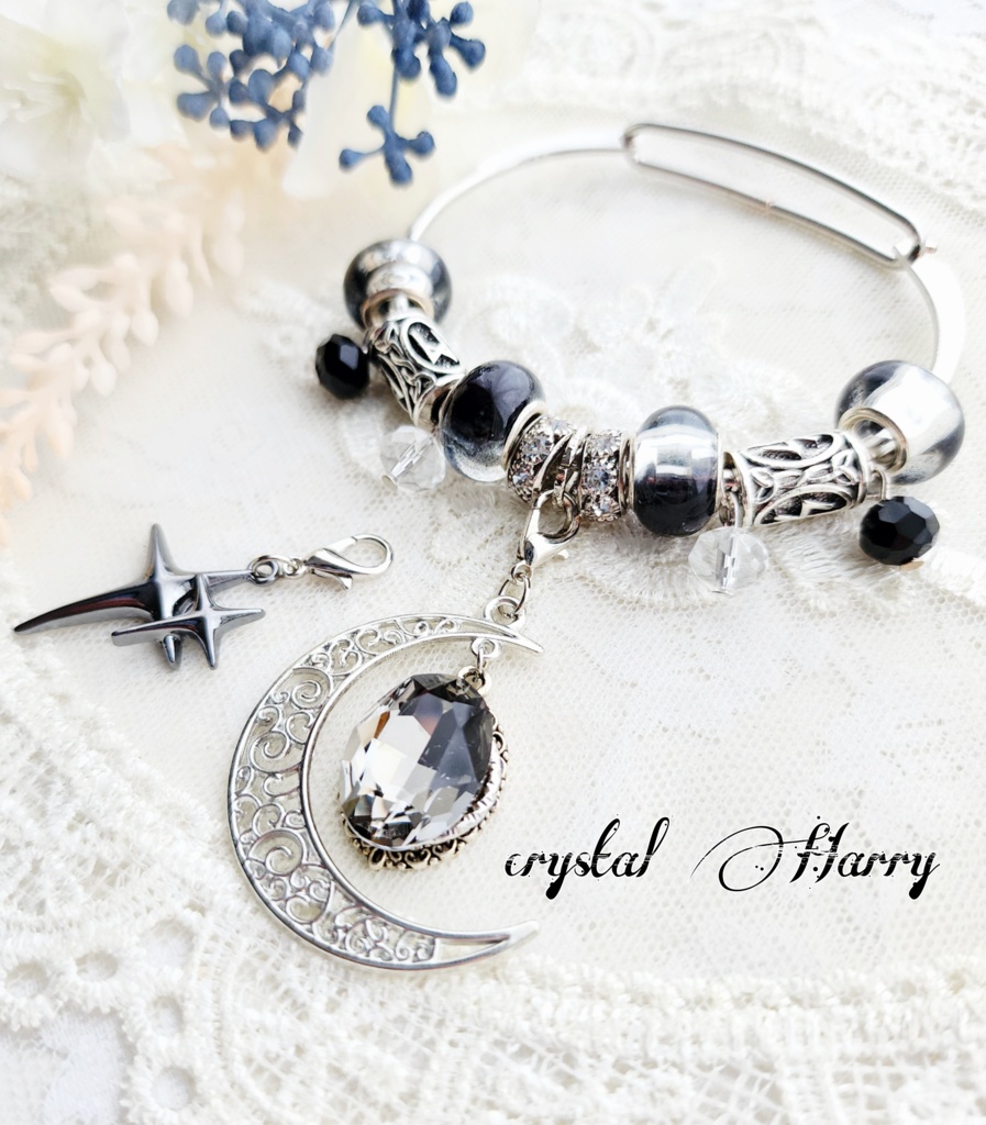 【月星光の腕輪】~黒闇の腕輪~ブレスレット