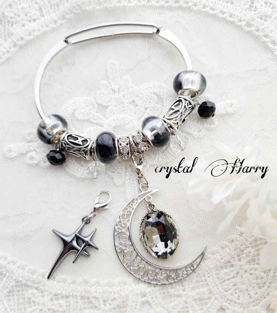 【月星光の腕輪】～黒闇の腕輪～ブレスレット