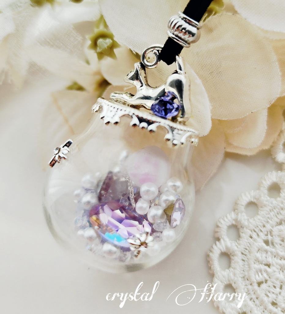 【飾猫のオーナメント】~銀紫~⚠一点物