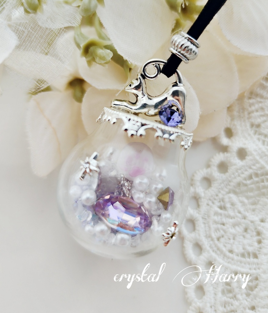 【飾猫のオーナメント】~銀紫~⚠一点物