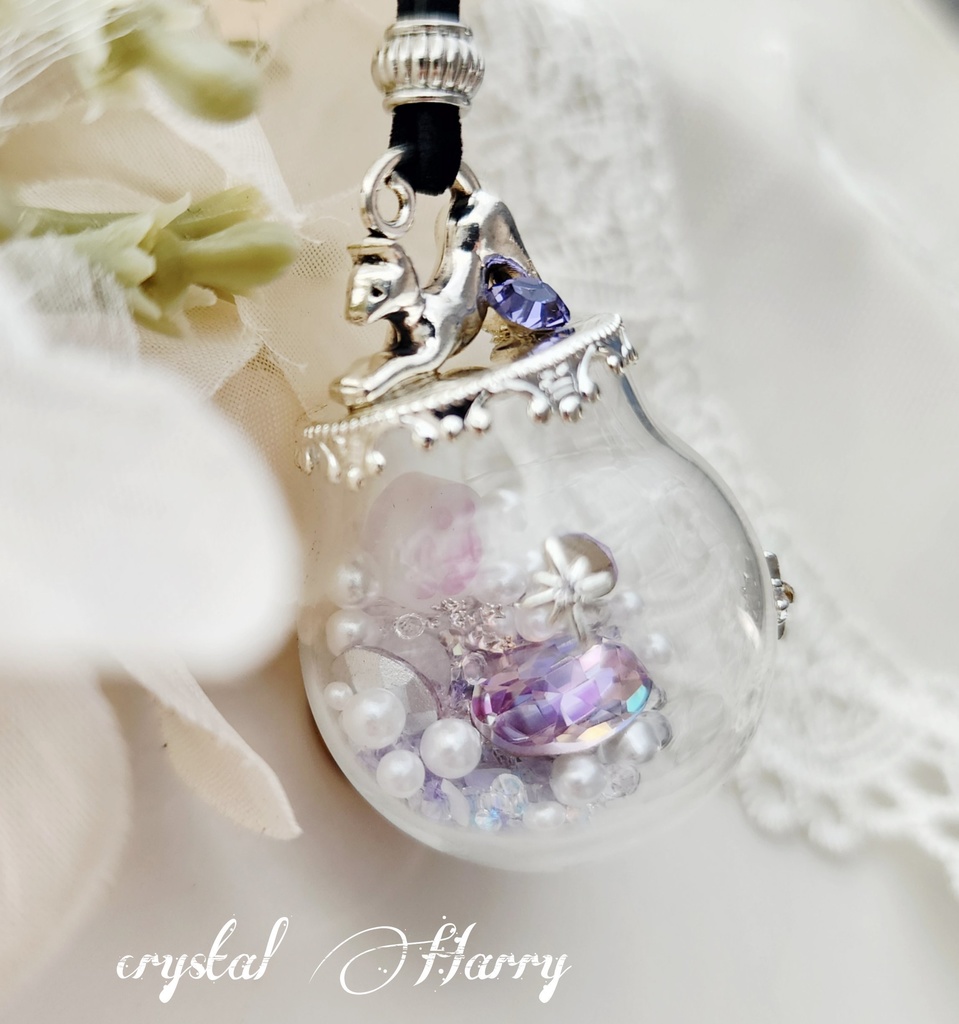 【飾猫のオーナメント】~銀紫~⚠一点物