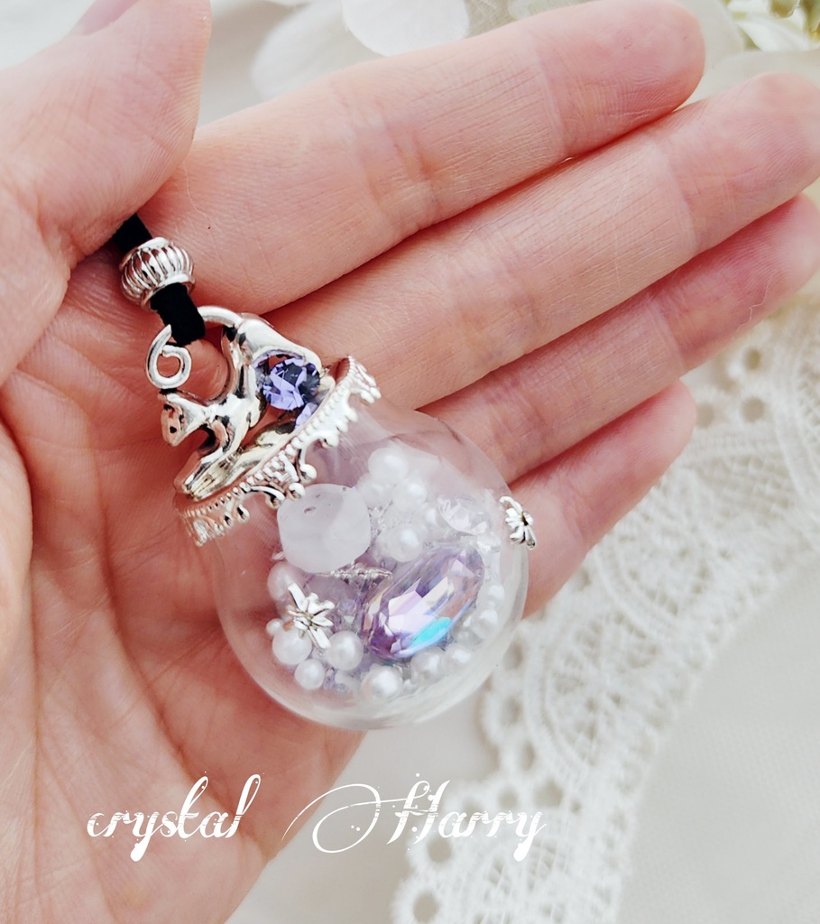 【飾猫のオーナメント】~銀紫~⚠一点物