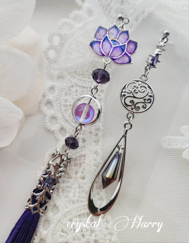 【蓮華の耳飾り】~紫蘭~BOOTH限定カラー