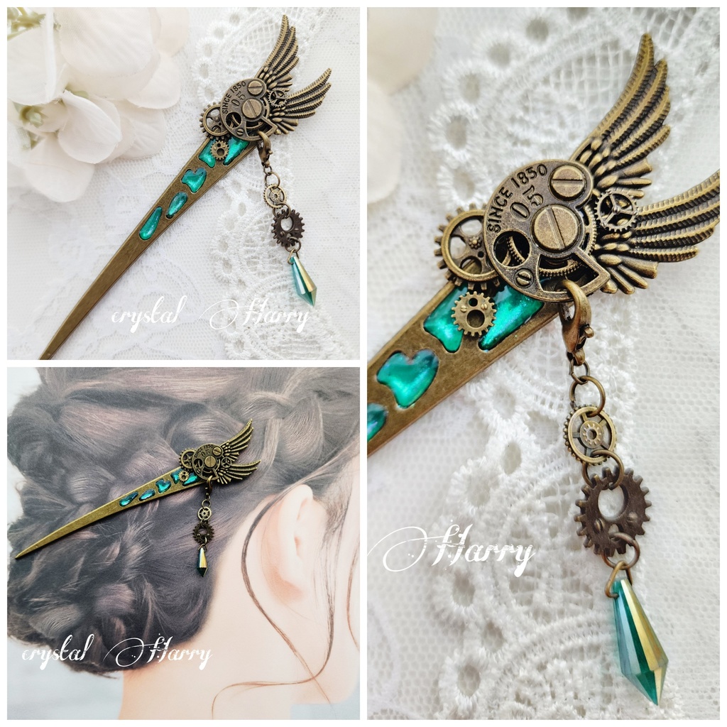 【崩壊の歯車】~翠~かんざし⚠️一点物