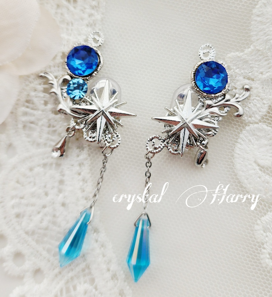 【夜宝石の耳飾り】~ブルー~