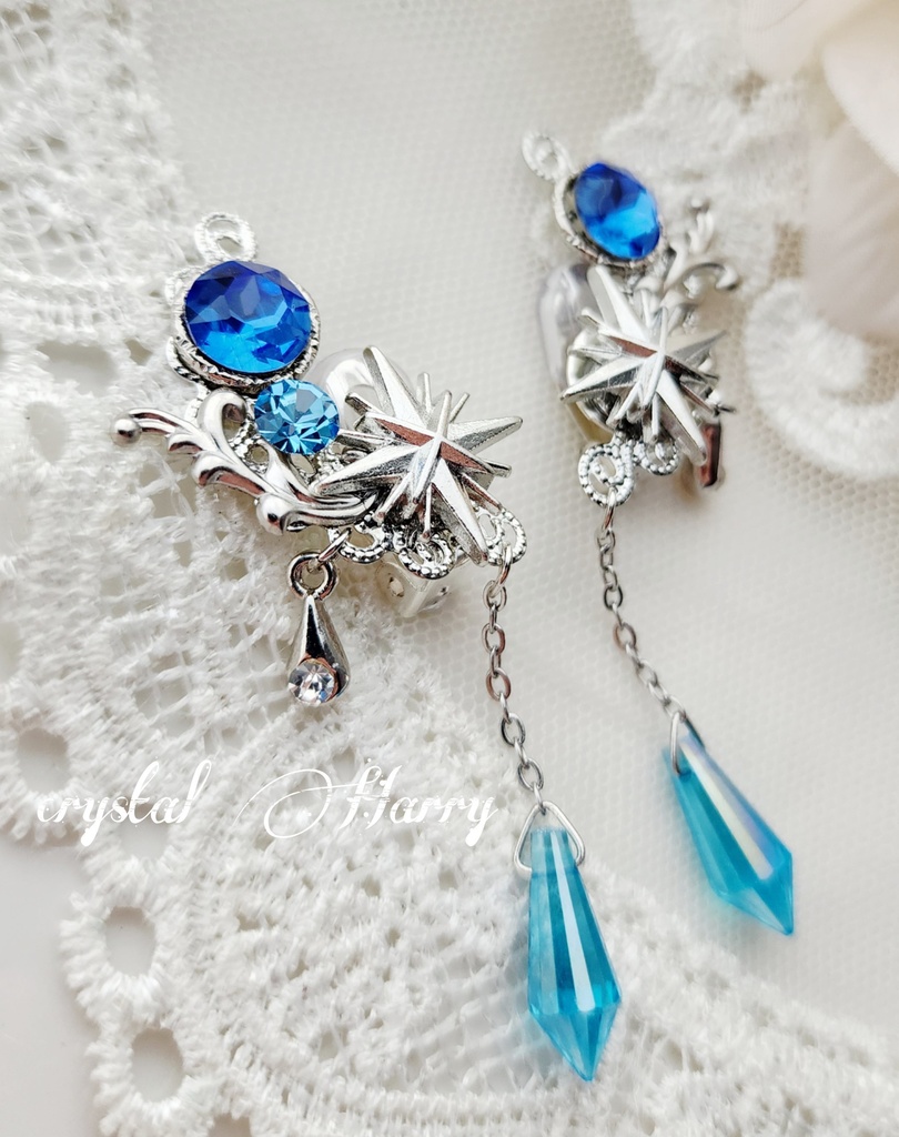 【夜宝石の耳飾り】~ブルー~