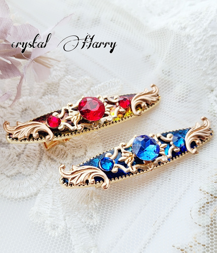 【宝石羽の髪飾り】~各種~ミニヘアクリップ