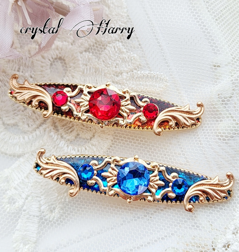 【宝石羽の髪飾り】~各種~ミニヘアクリップ