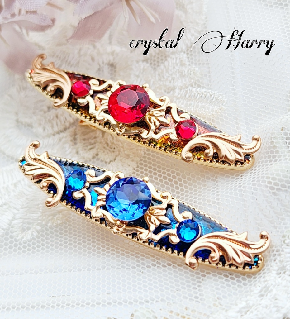 【宝石羽の髪飾り】~各種~ミニヘアクリップ