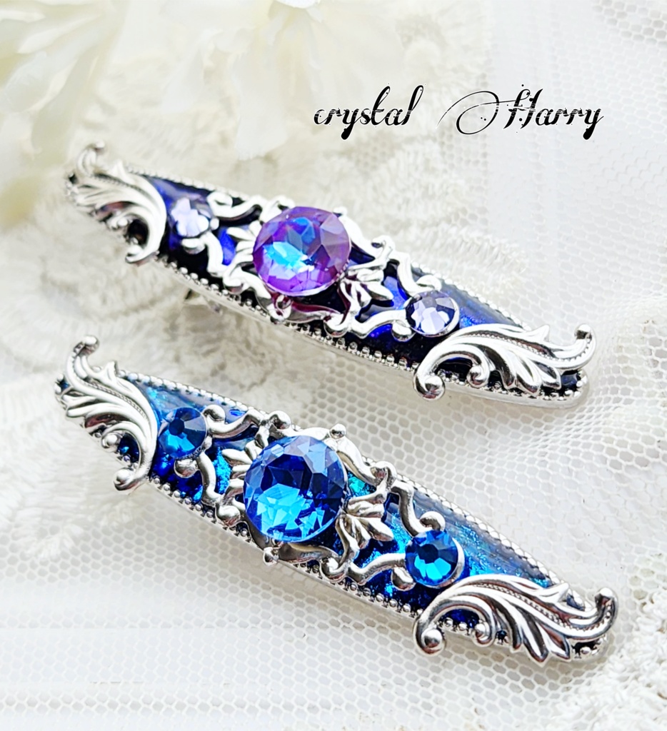 【宝石羽の髪飾り】~各種~ミニヘアクリップ