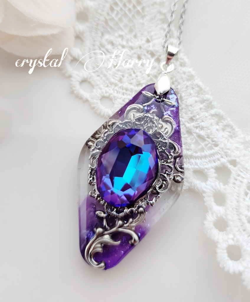 【宝石結晶の首飾り】~銀妖~⚠B品