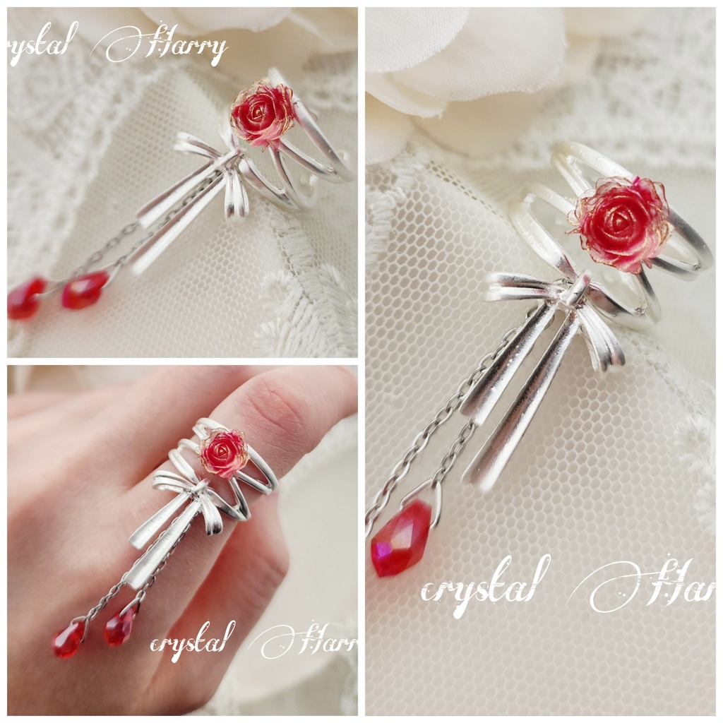 【花束リボンの指輪】~各種~フリーサイズリング