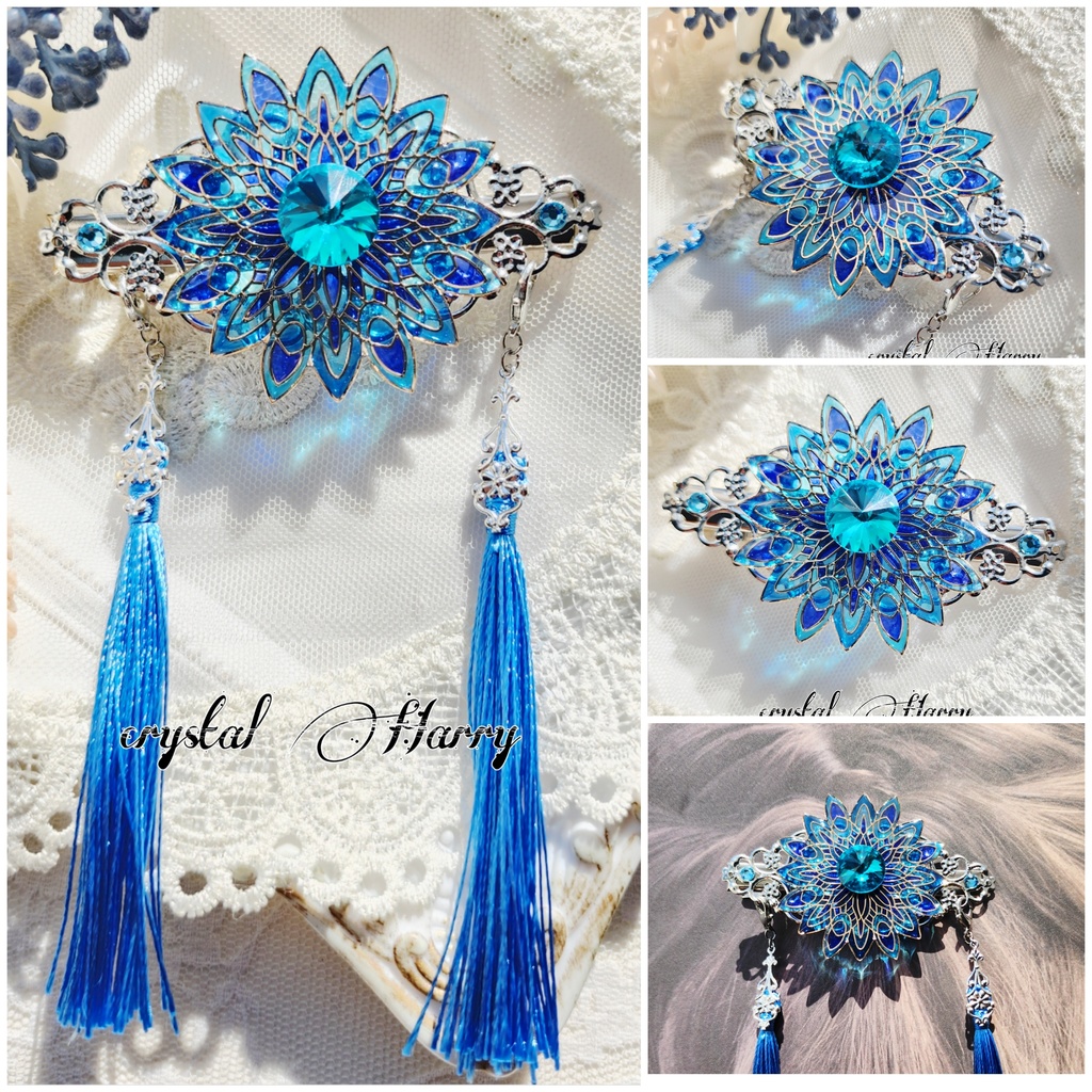 【万華鏡幻想華の髪飾り】~泡沫の華~ヘアクリップ