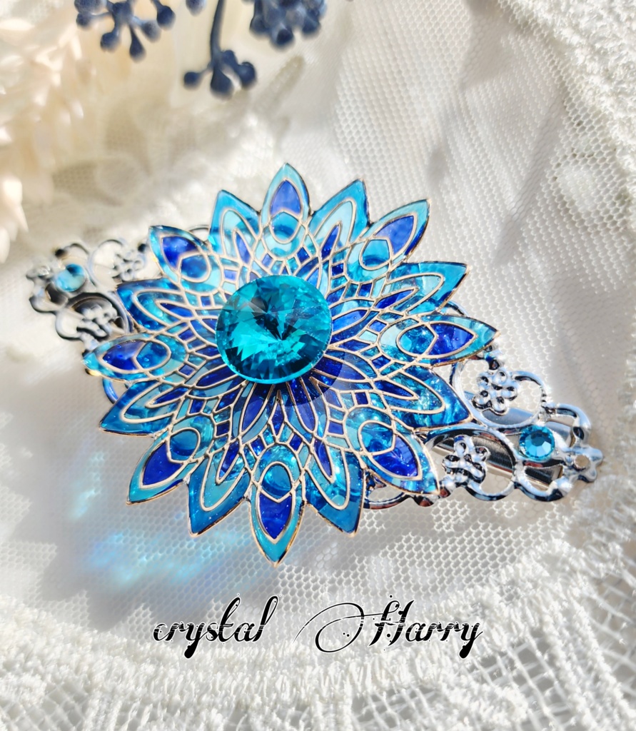 【万華鏡幻想華の髪飾り】~泡沫の華~ヘアクリップ