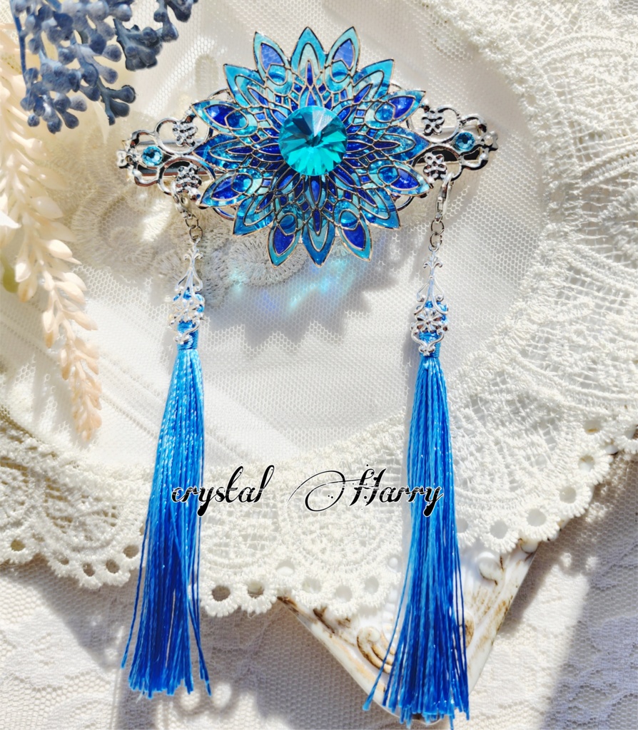 【万華鏡幻想華の髪飾り】~泡沫の華~ヘアクリップ