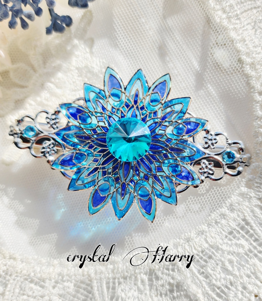 【万華鏡幻想華の髪飾り】~泡沫の華~ヘアクリップ