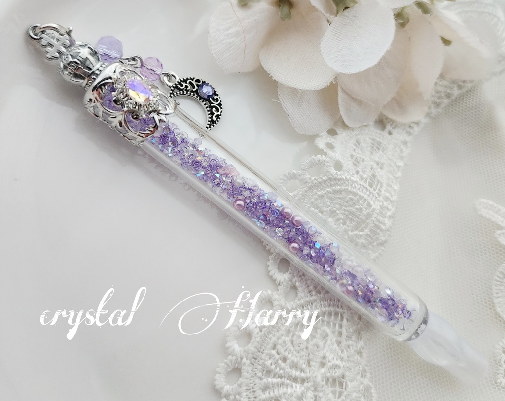 【星屑の魔法ペン】~タンザナイト~ガラスペン