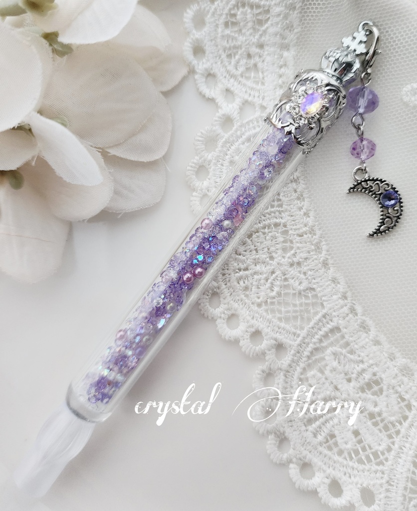 【星屑の魔法ペン】~タンザナイト~ガラスペン