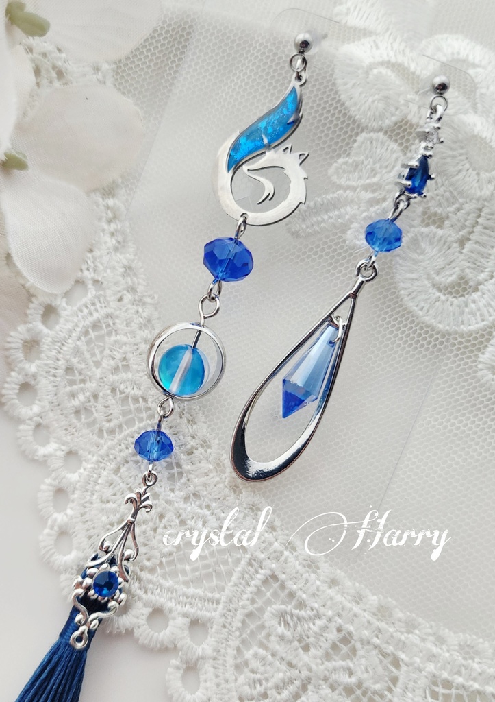 【狐火の耳飾り】~銀蒼~