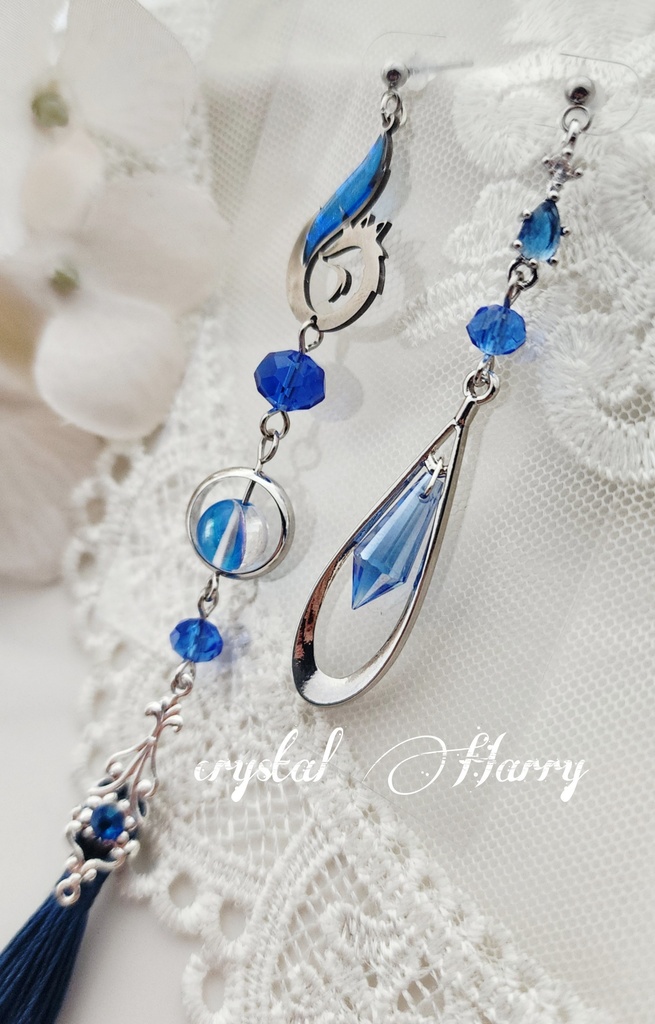 【狐火の耳飾り】~銀蒼~