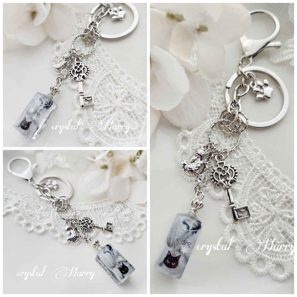 【星猫の琥珀糖】~小~キーリング各種