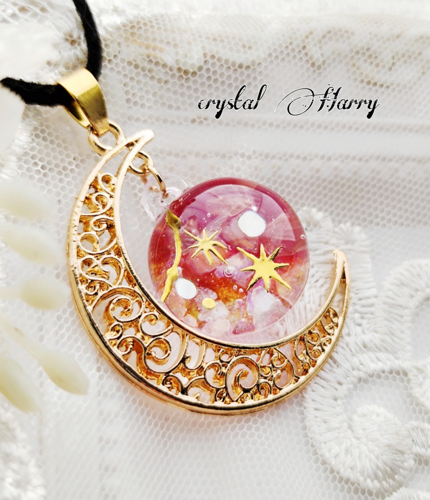 【瞬きの月球】~桃~