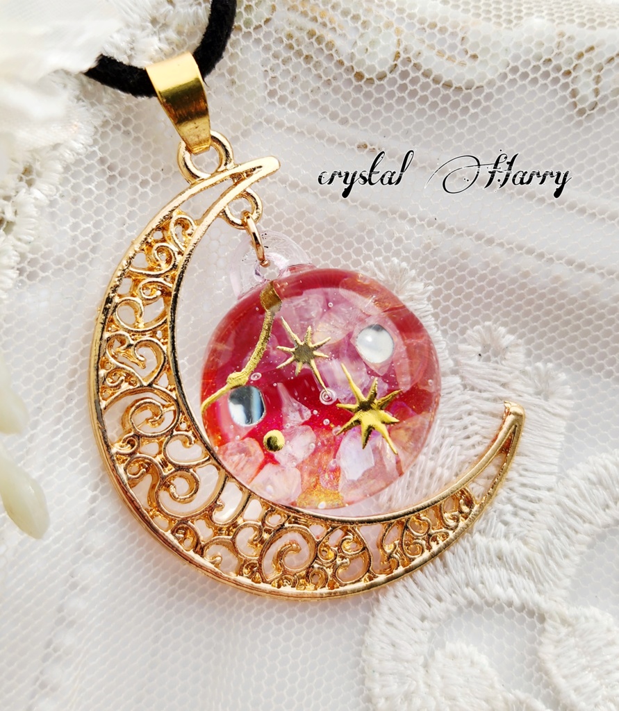 【瞬きの月球】~桃~