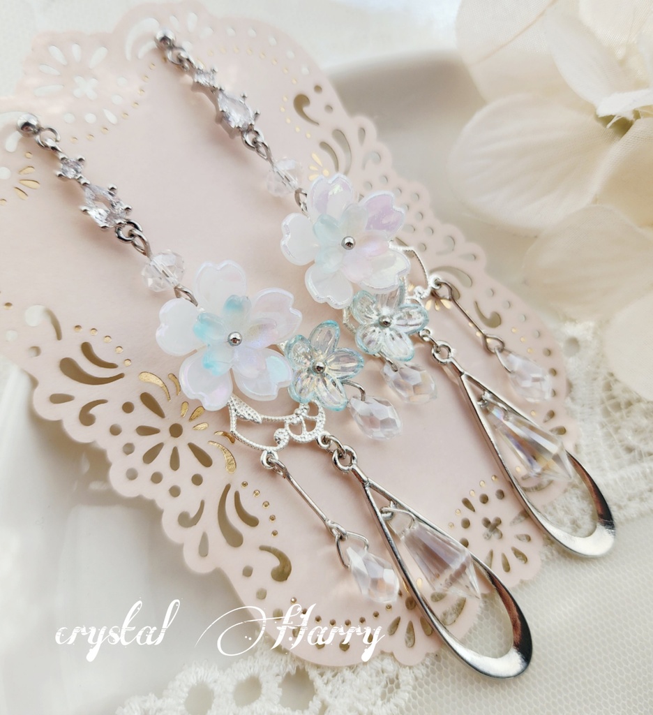 【虹桜雫の耳飾り】~桜流~