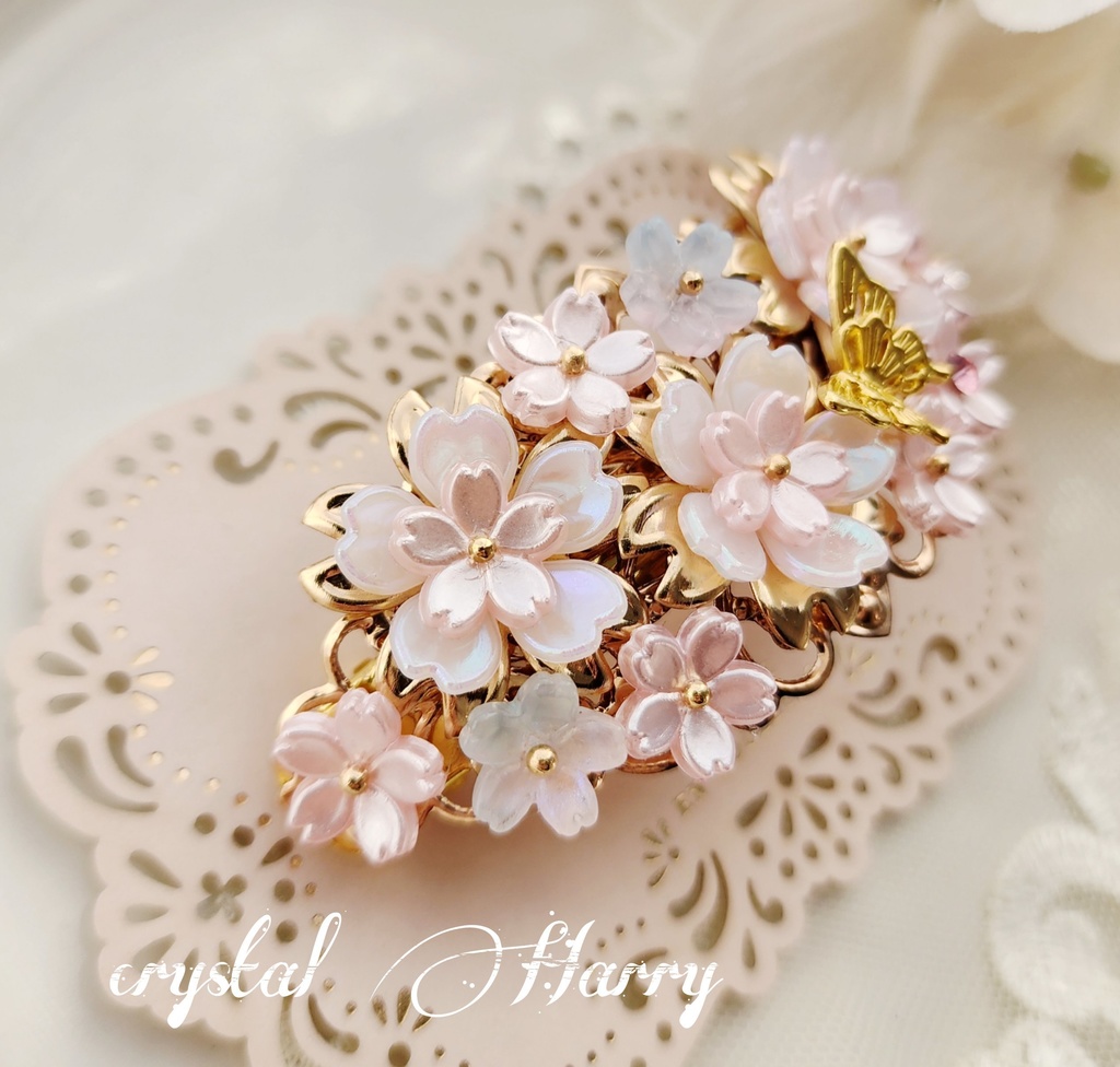 【華桜の髪飾り】~バレッタ~