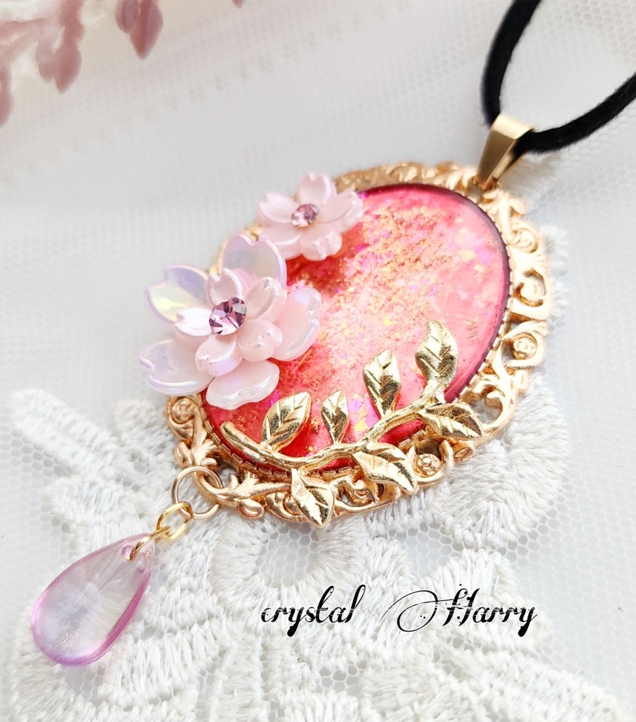 【桜鏡の首飾り】~桜~