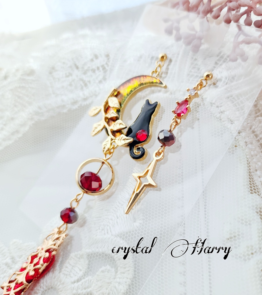 【夜月猫の耳飾り】~紅~