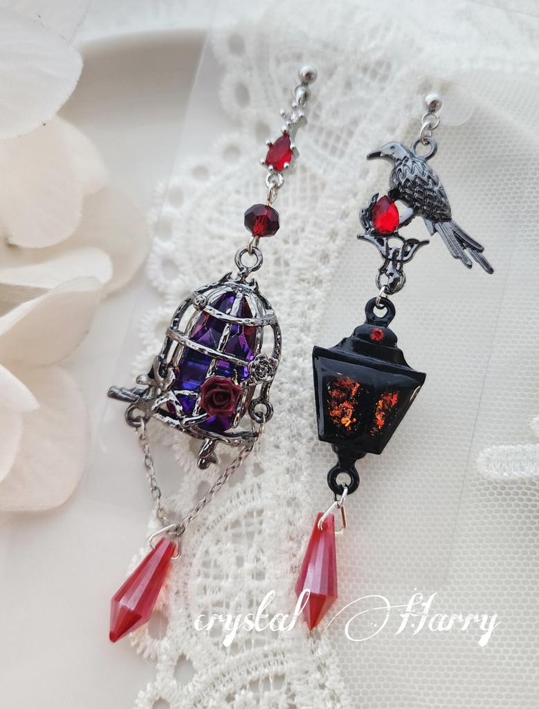 【闇精霊の耳飾り】~赤~