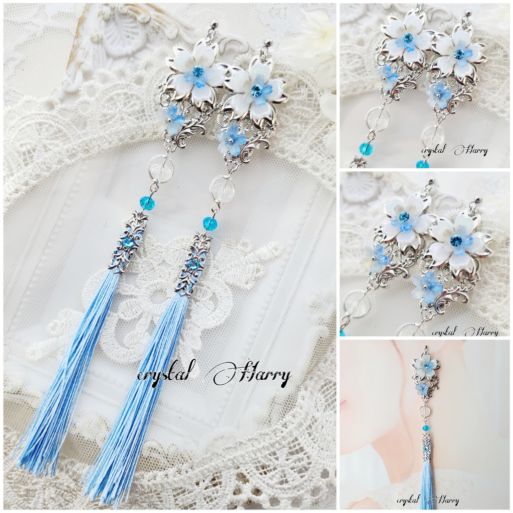 【桜花繚乱の耳飾り】～水桜～